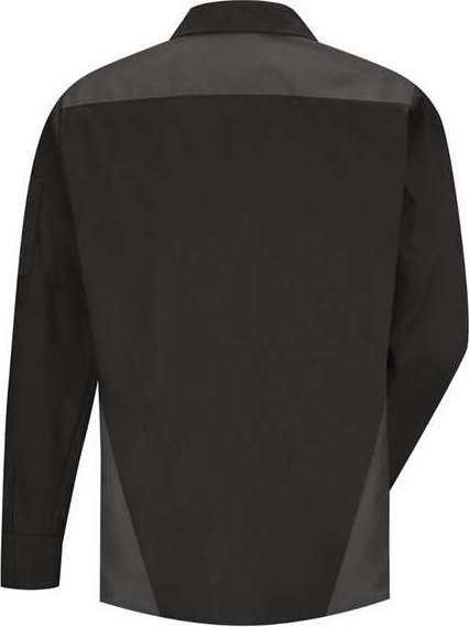 Red Kap SY18L Long Sleeve Tri-Color Shop Shirt - Long Sizes - Black/ Charcoal/ Light Gray - HIT a Double - 2