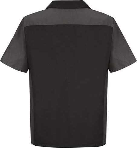 Red Kap SY20 Short Sleeve Automotive Crew Shirt - Black/ Charcoal - HIT a Double - 2