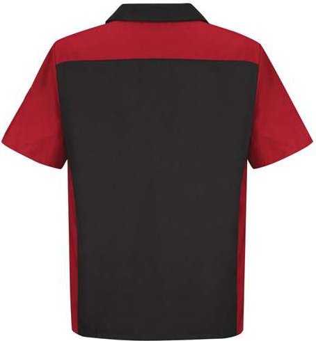 Red Kap SY20 Short Sleeve Automotive Crew Shirt - Black/ Red - HIT a Double - 2