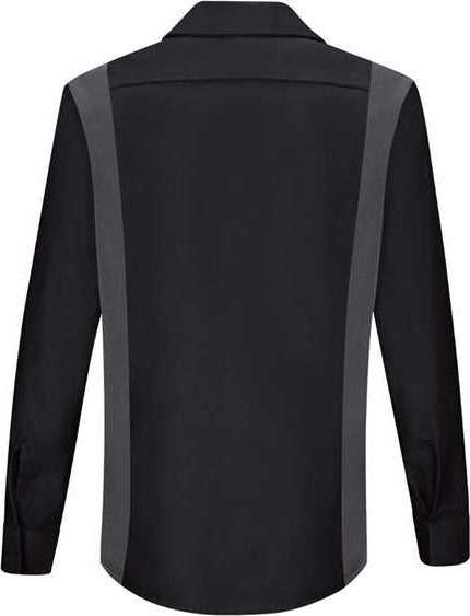 Red Kap SY31 Women's Performance Plus Long Sleeve Shop Shirt with Oilblok Technology - Black/ Charcoal - HIT a Double - 1