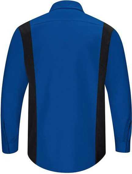 Red Kap SY32L Performance Plus Long Sleeve Shirt with OilBlok Technology - Long Sizes - Royal Blue/ Black - HIT a Double - 2