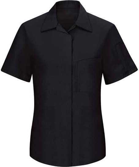 Red Kap SY41 Women&#39;s Performance Plus Short Sleeve Shop Shirt with Oilblok Technology - Black/ Charcoal - HIT a Double - 1