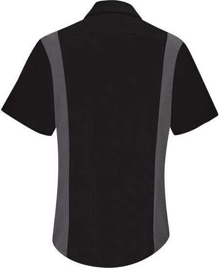 Red Kap SY41 Women's Performance Plus Short Sleeve Shop Shirt with Oilblok Technology - Black/ Charcoal - HIT a Double - 1