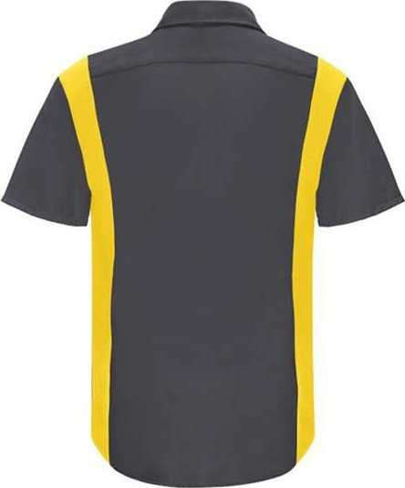 Red Kap SY42 Performance Plus Short Sleeve Shirt with Oilblok Technology - Charcoal/ Yellow - HIT a Double - 2