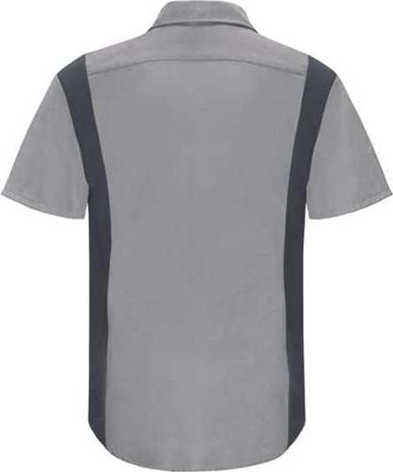 Red Kap SY42L Performance Plus Short Sleeve Shop Shirt with Oilblok Technology - Long Sizes - Light Gray/ Charcoal - HIT a Double - 2