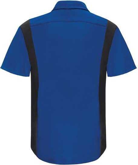 Red Kap SY42L Performance Plus Short Sleeve Shop Shirt with Oilblok Technology - Long Sizes - Royal Blue/ Black - HIT a Double - 2