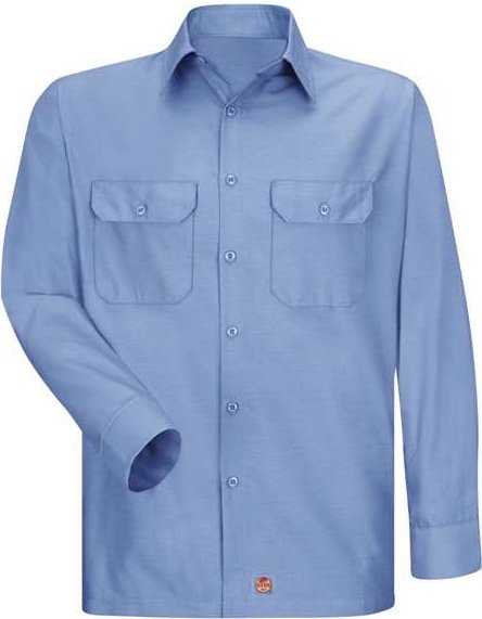 Red Kap SY50L Ripstop Long Sleeve Shirt - Long Sizes - Light Blue - HIT a Double - 1