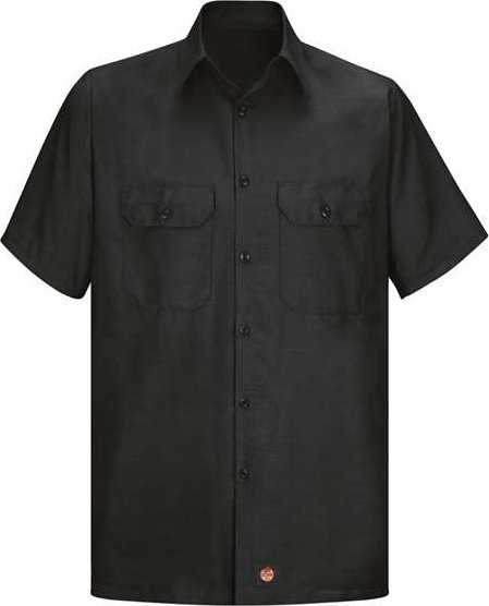 Red Kap SY60 Ripstop Short Sleeve Work Shirt - Black - HIT a Double - 1