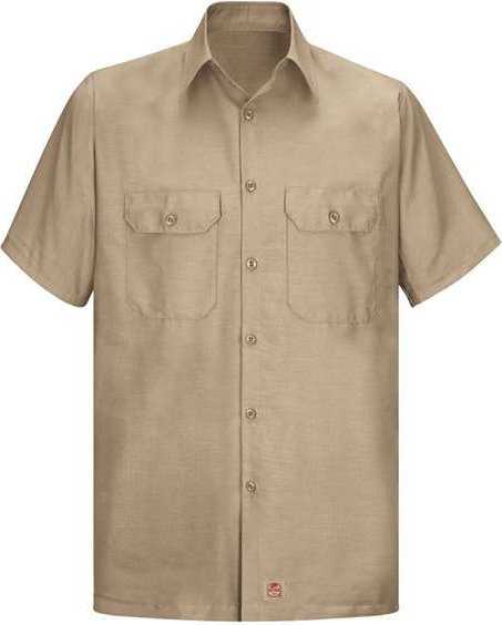 Red Kap SY60 Ripstop Short Sleeve Work Shirt - Khaki - HIT a Double - 1
