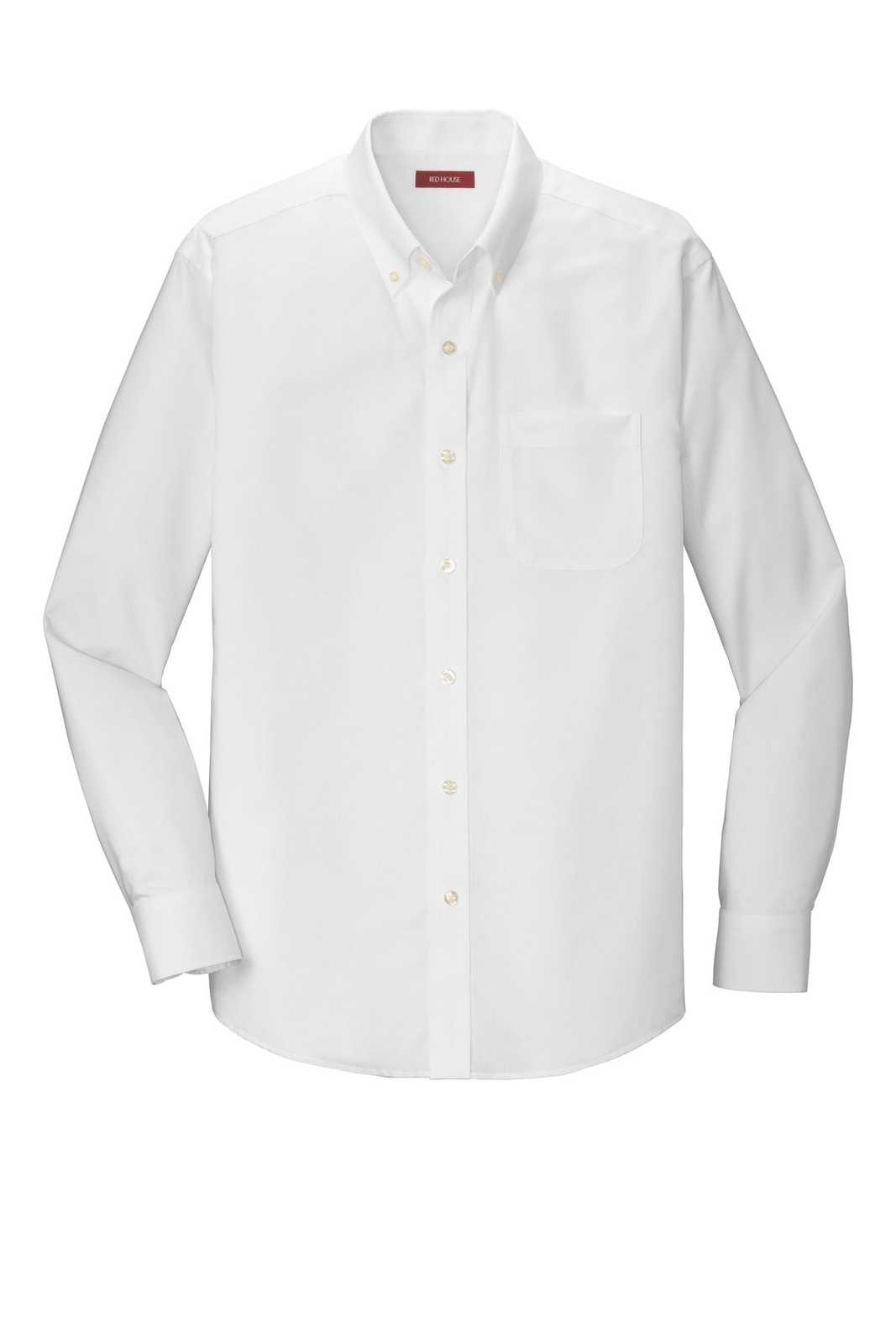 Red House RH240 Pinpoint Oxford Non-Iron Shirt - White - HIT a Double - 5