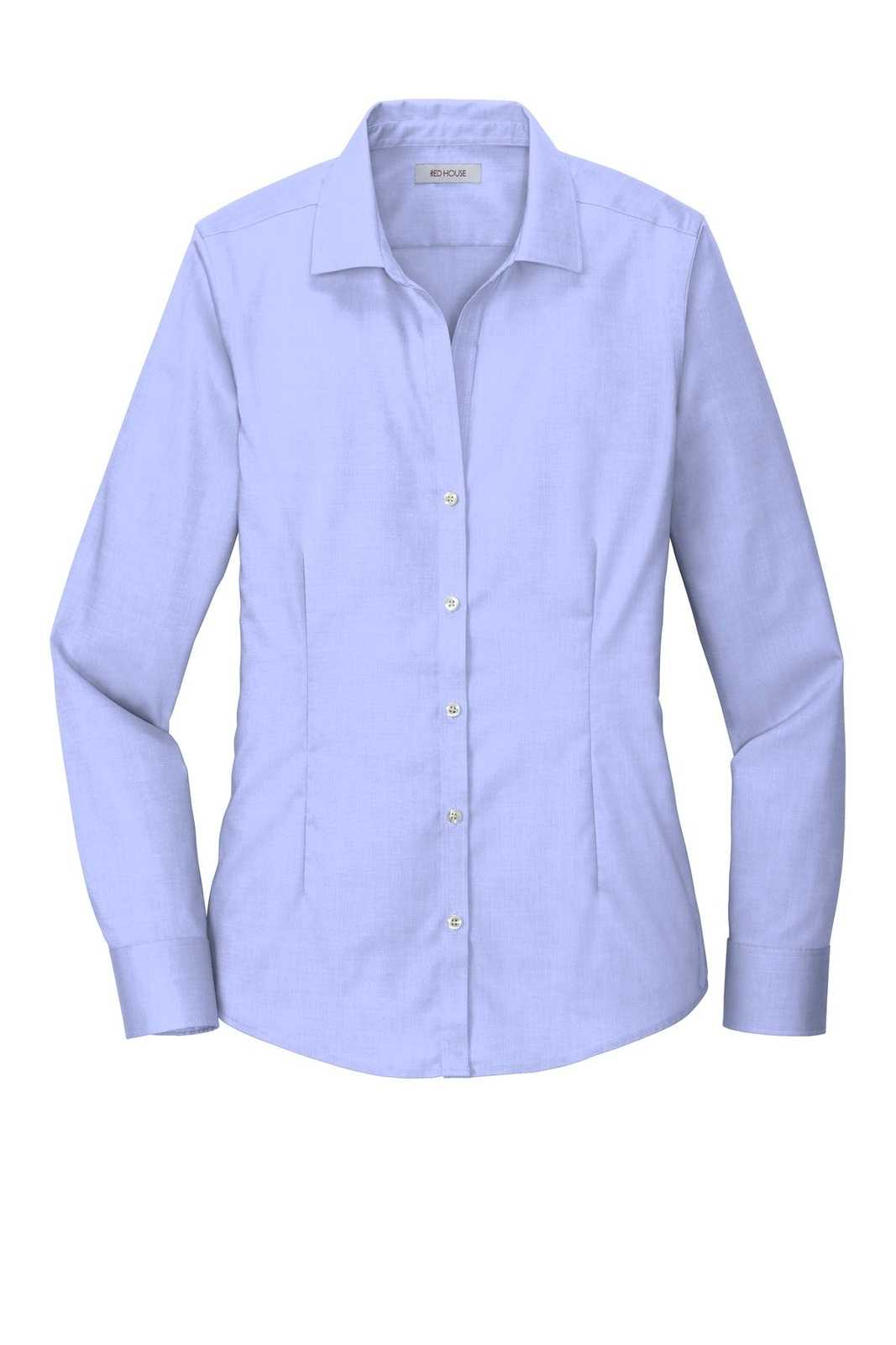 Red House RH250 Ladies Pinpoint Oxford Non-Iron Shirt - Blue - HIT a Double - 5