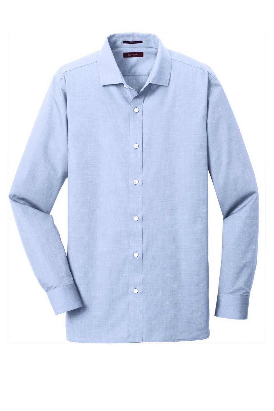 Red House RH390 Slim Fit Nailhead Non-Iron Shirt - Blue Pearl - HIT a Double - 5