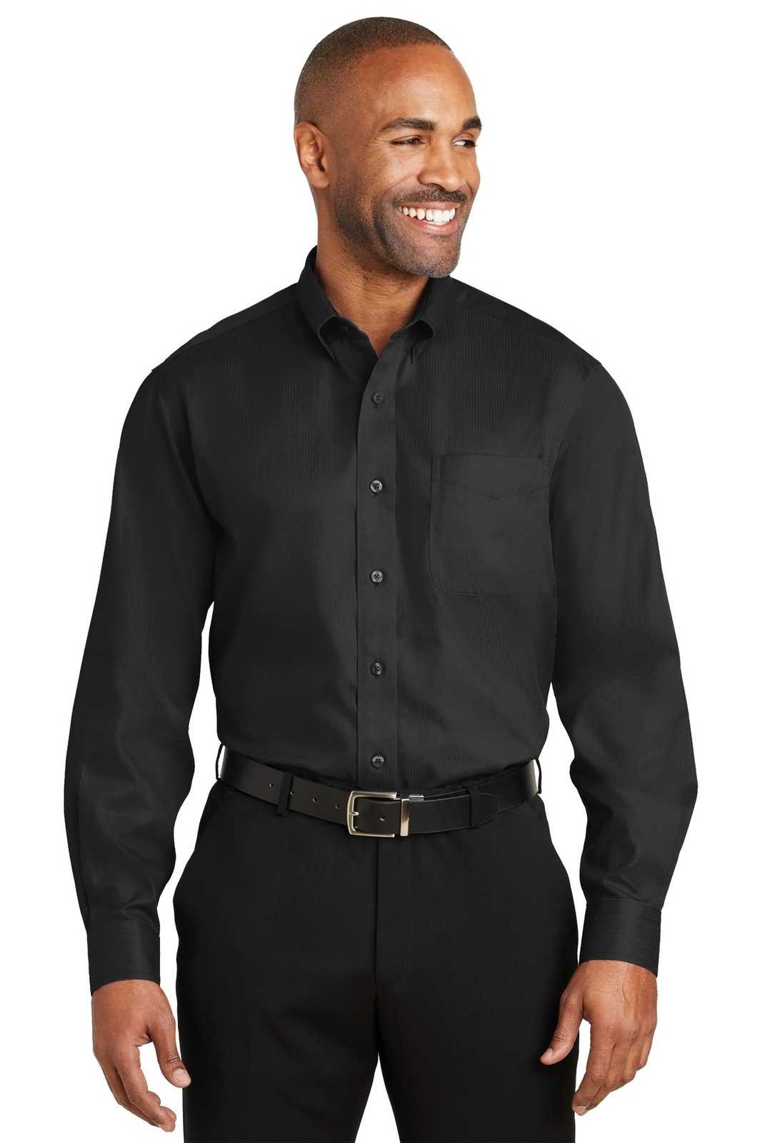 Red House RH60 Dobby Non-Iron Button-Down Shirt - Black - HIT a Double - 1