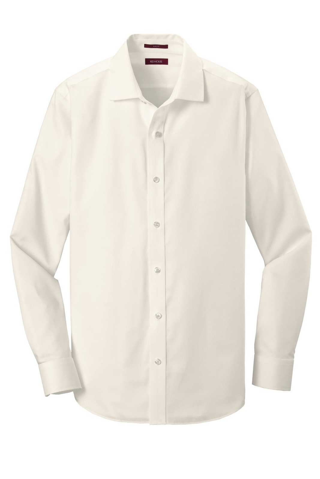 Red House RH620 Slim Fit Pinpoint Oxford Non-Iron Shirt - Ivory Chiffon - HIT a Double - 1