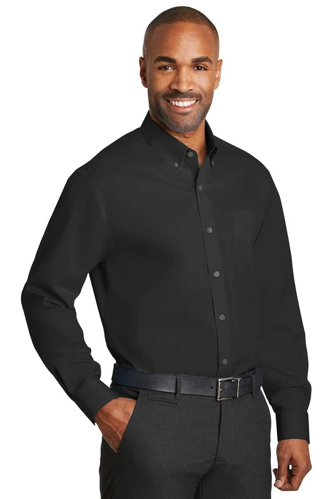 Red House RH78 Non-Iron Twill Shirt - Black - HIT a Double - 4