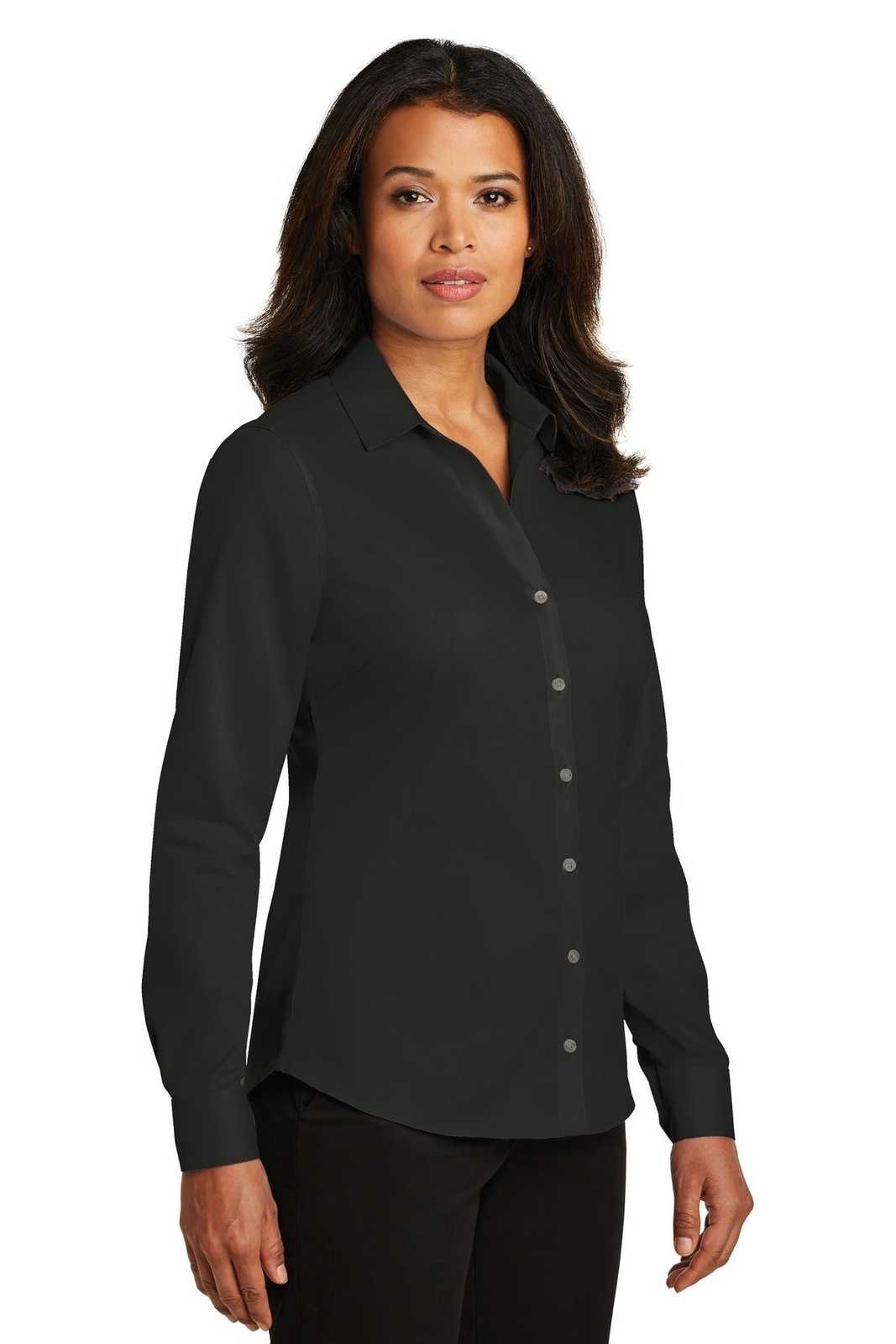 Red House RH79 Ladies Non-Iron Twill Shirt - Black - HIT a Double - 4