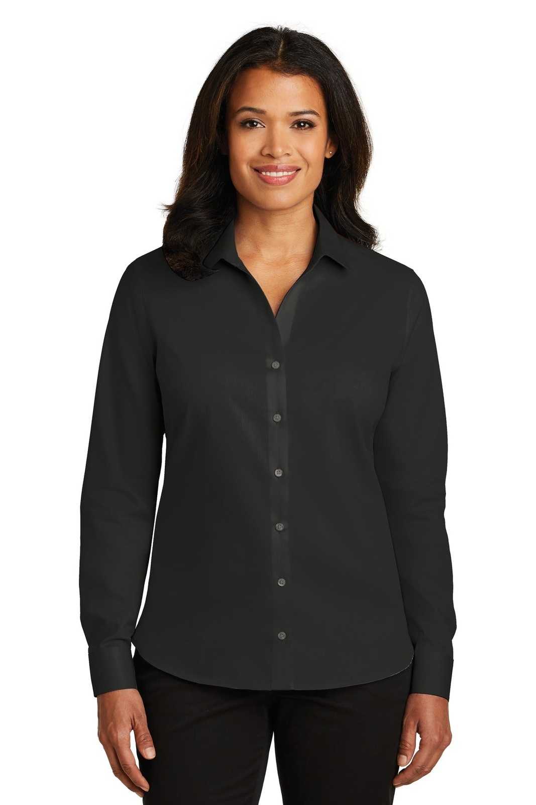 Red House RH79 Ladies Non-Iron Twill Shirt - Black - HIT a Double - 1