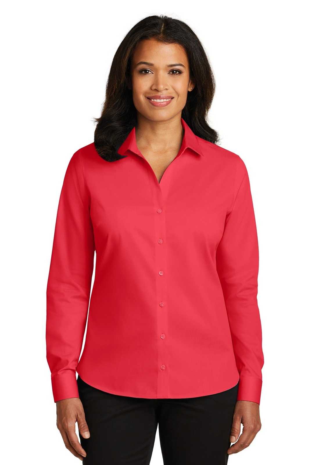 Red House RH79 Ladies Non-Iron Twill Shirt - Dragonfruit Pink - HIT a Double - 1