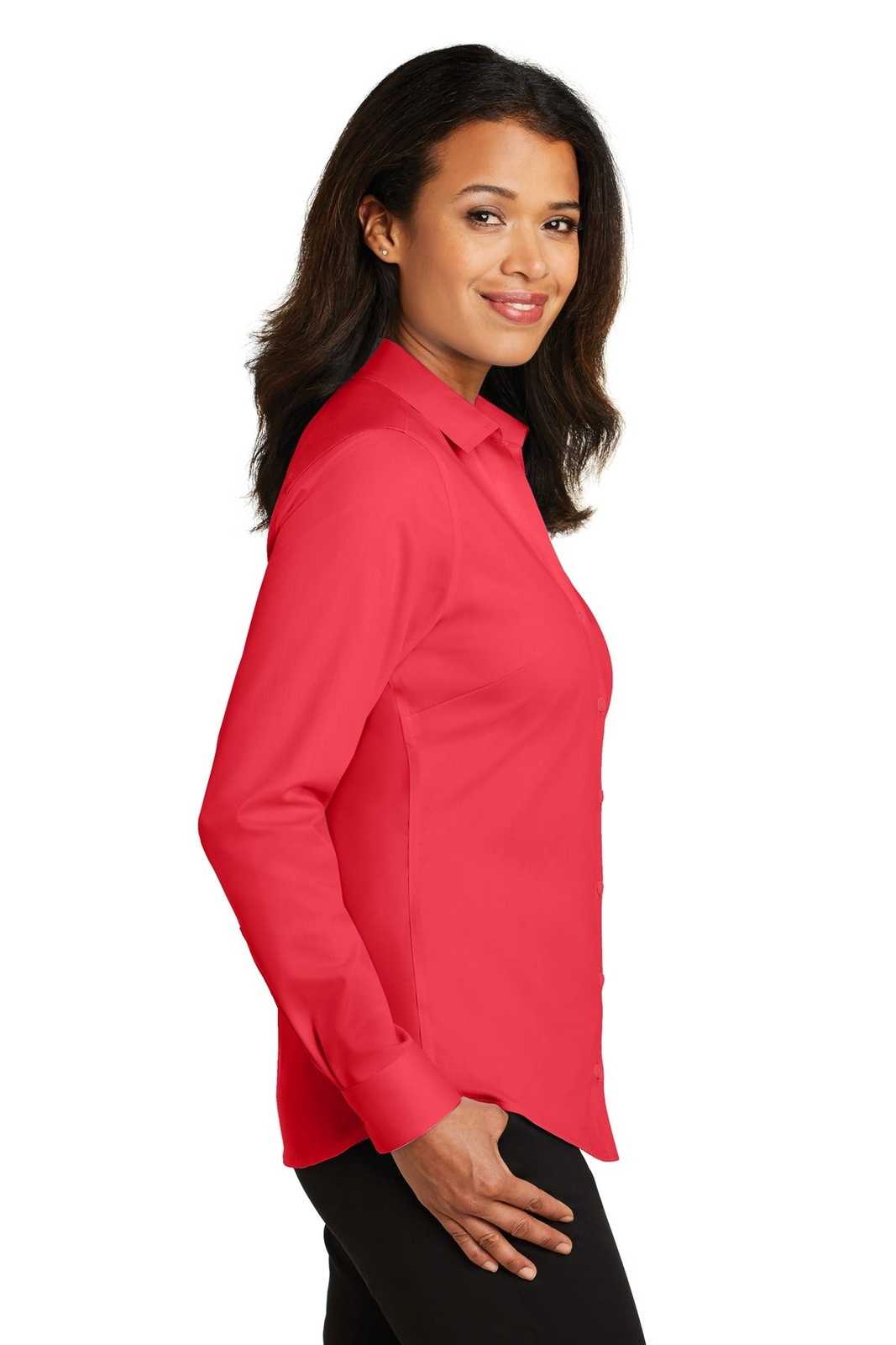 Red House RH79 Ladies Non-Iron Twill Shirt - Dragonfruit Pink - HIT a Double - 3