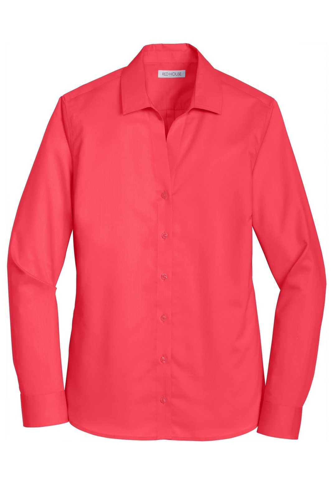 Red House RH79 Ladies Non-Iron Twill Shirt - Dragonfruit Pink - HIT a Double - 5