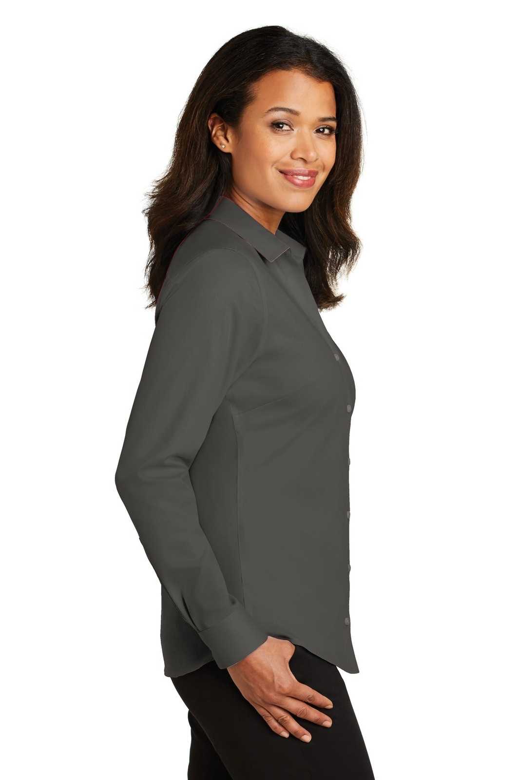 Red House RH79 Ladies Non-Iron Twill Shirt - Gray Steel - HIT a Double - 3