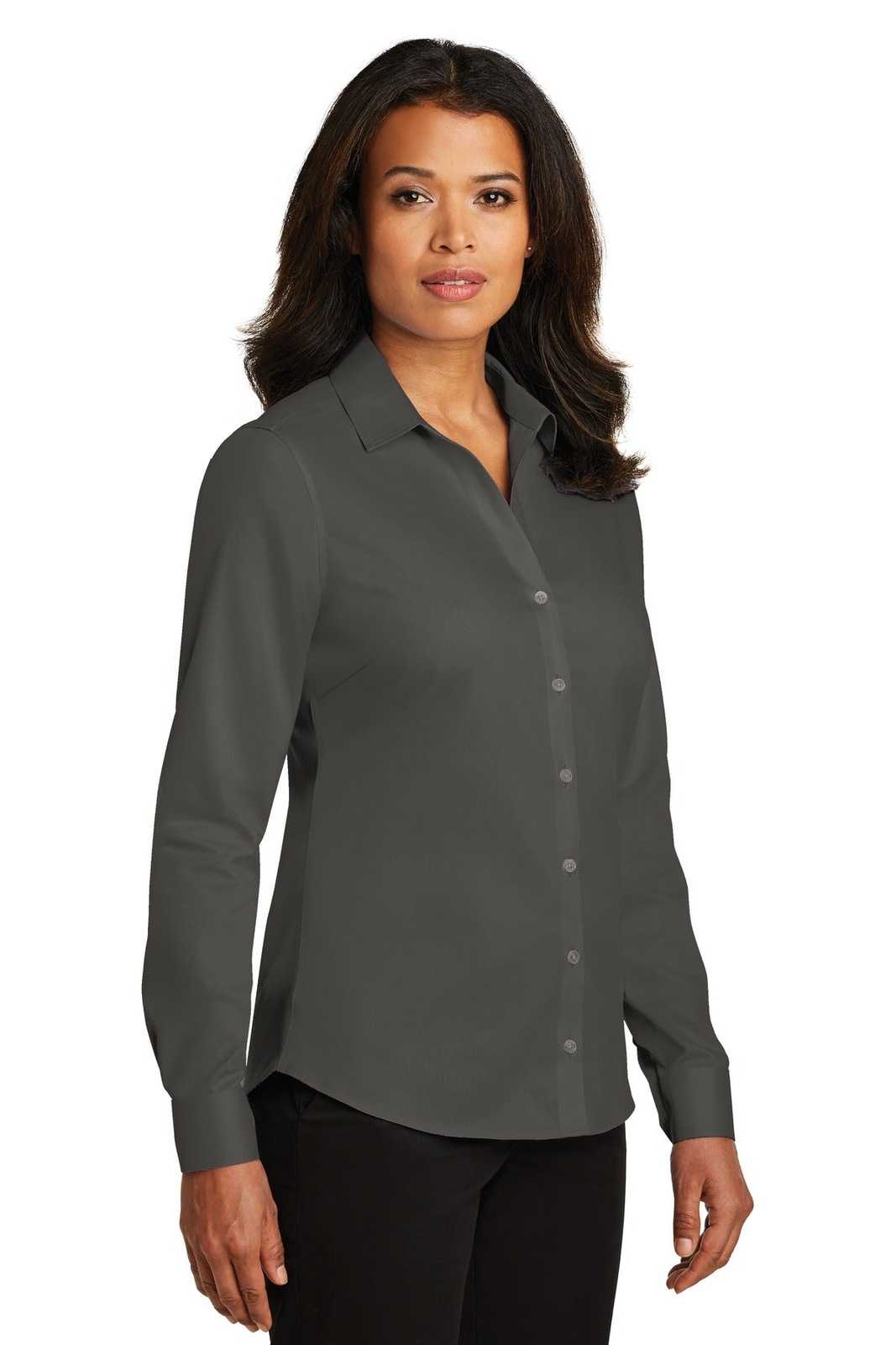 Red House RH79 Ladies Non-Iron Twill Shirt - Gray Steel - HIT a Double - 4
