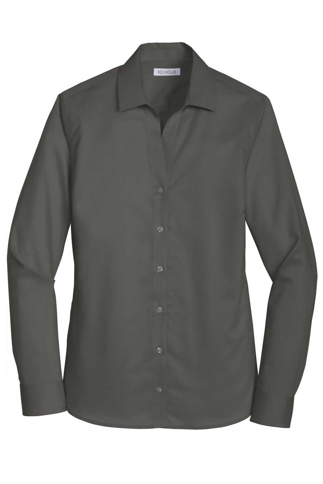 Red House RH79 Ladies Non-Iron Twill Shirt - Gray Steel - HIT a Double - 5