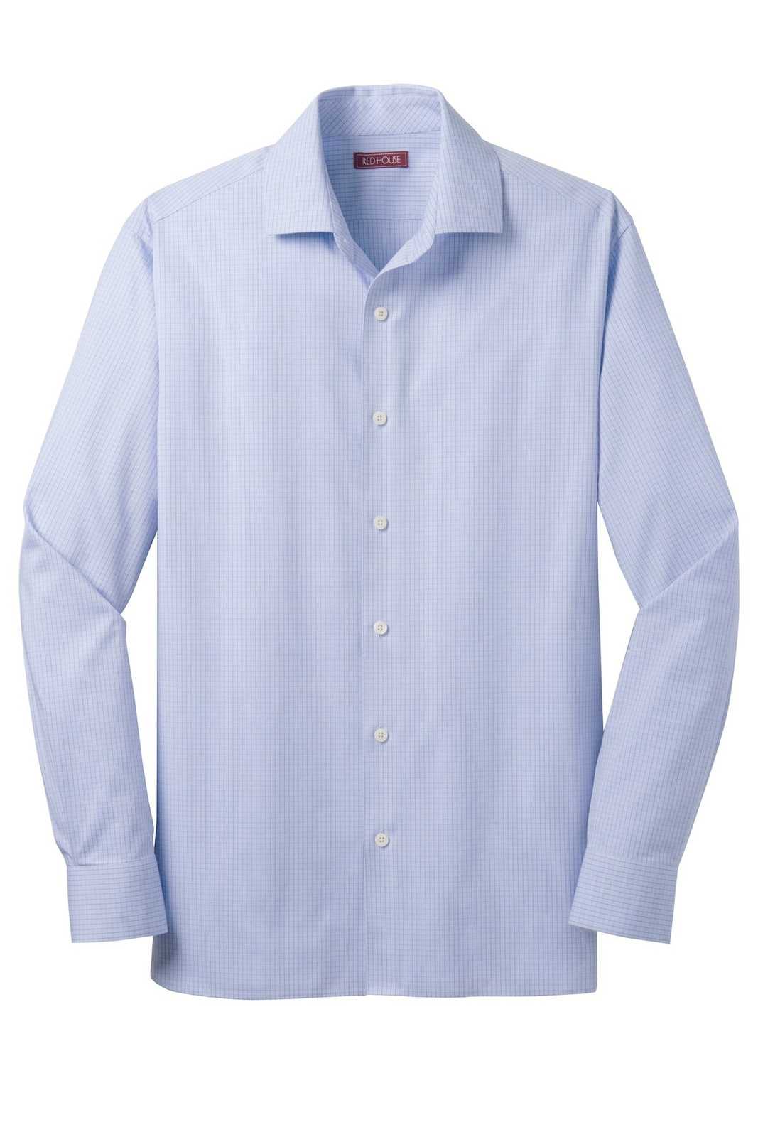 Red House RH81 Graph Check Non-Iron Shirt - Light Blue - HIT a Double - 4