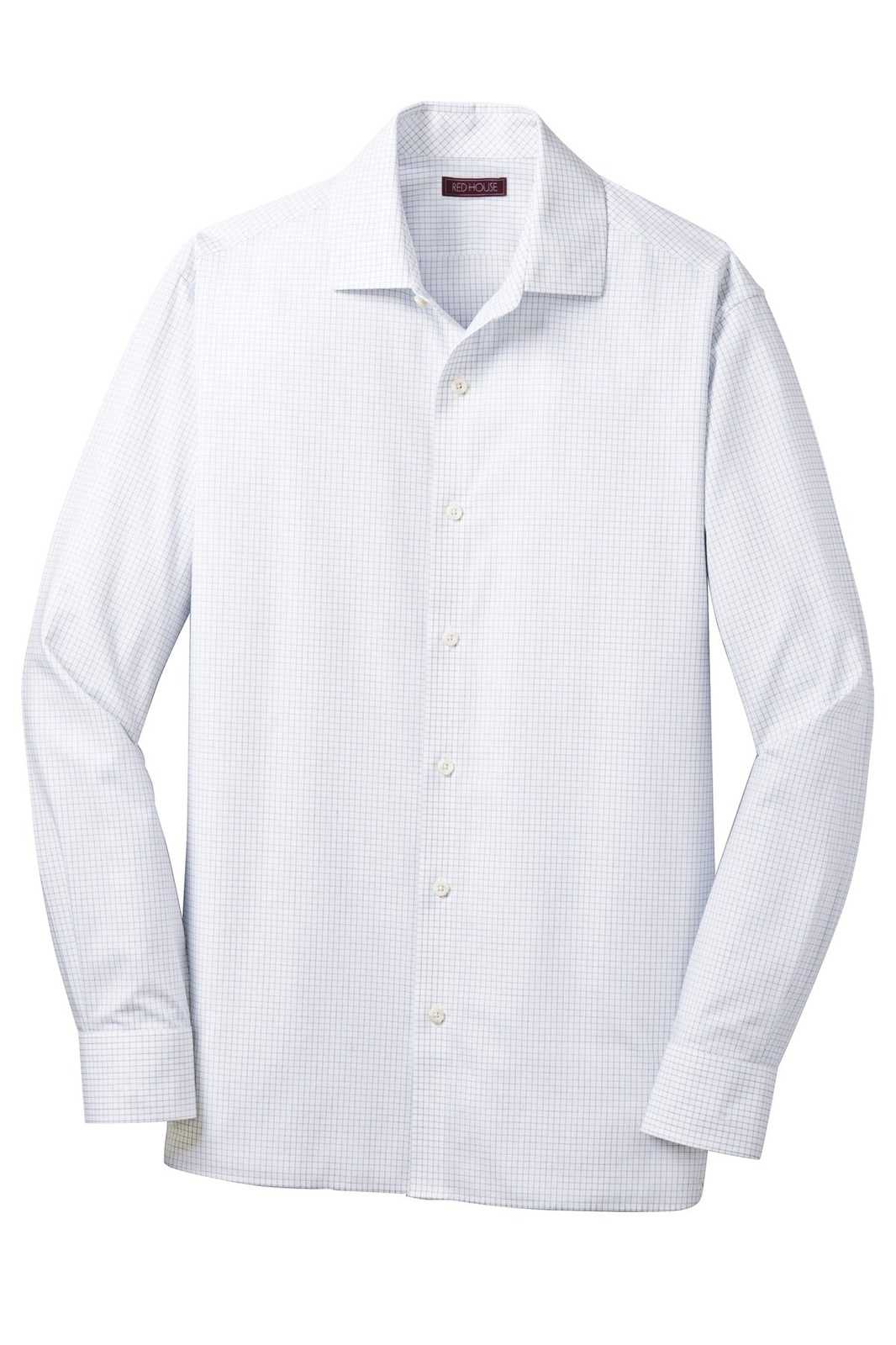 Red House RH81 Graph Check Non-Iron Shirt - White - HIT a Double - 5