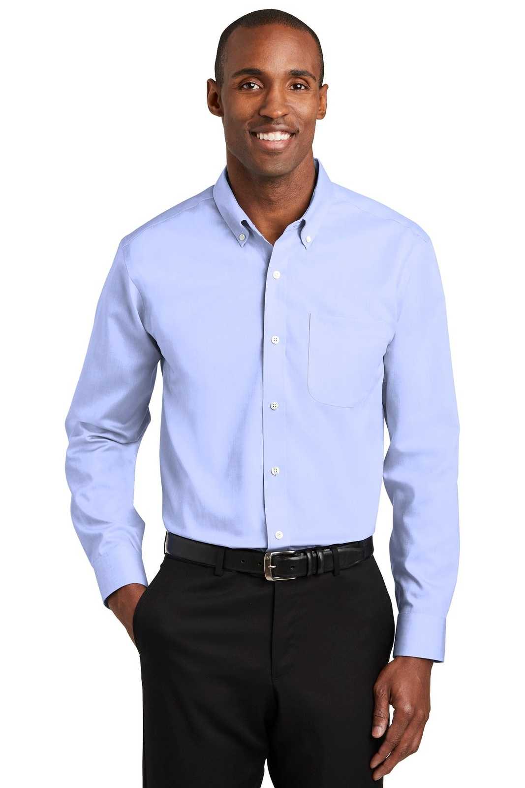 Red House TLRH240 Tall Pinpoint Oxford Non-Iron Shirt - Blue - HIT a Double - 1
