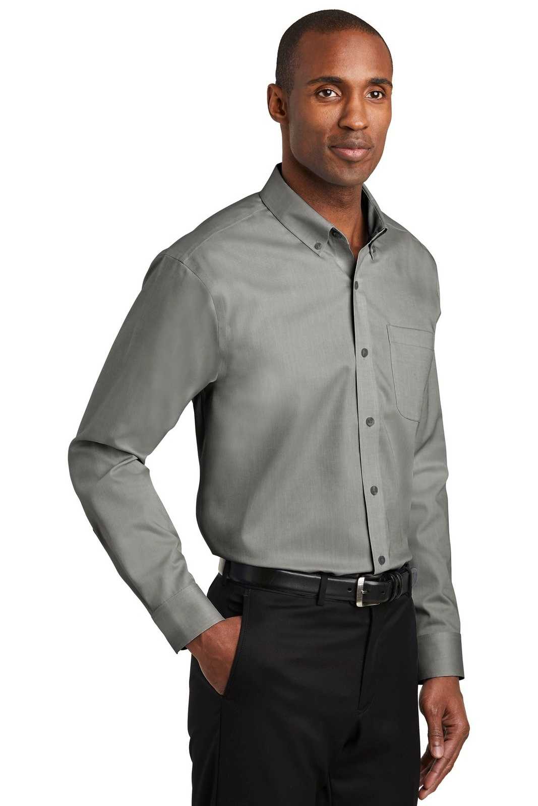 Red House TLRH240 Tall Pinpoint Oxford Non-Iron Shirt - Charcoal - HIT a Double - 4