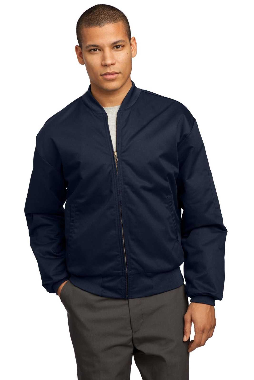 Red Kap CSJT38 Team Style Jacket with Slash Pockets - Navy - HIT a Double - 1
