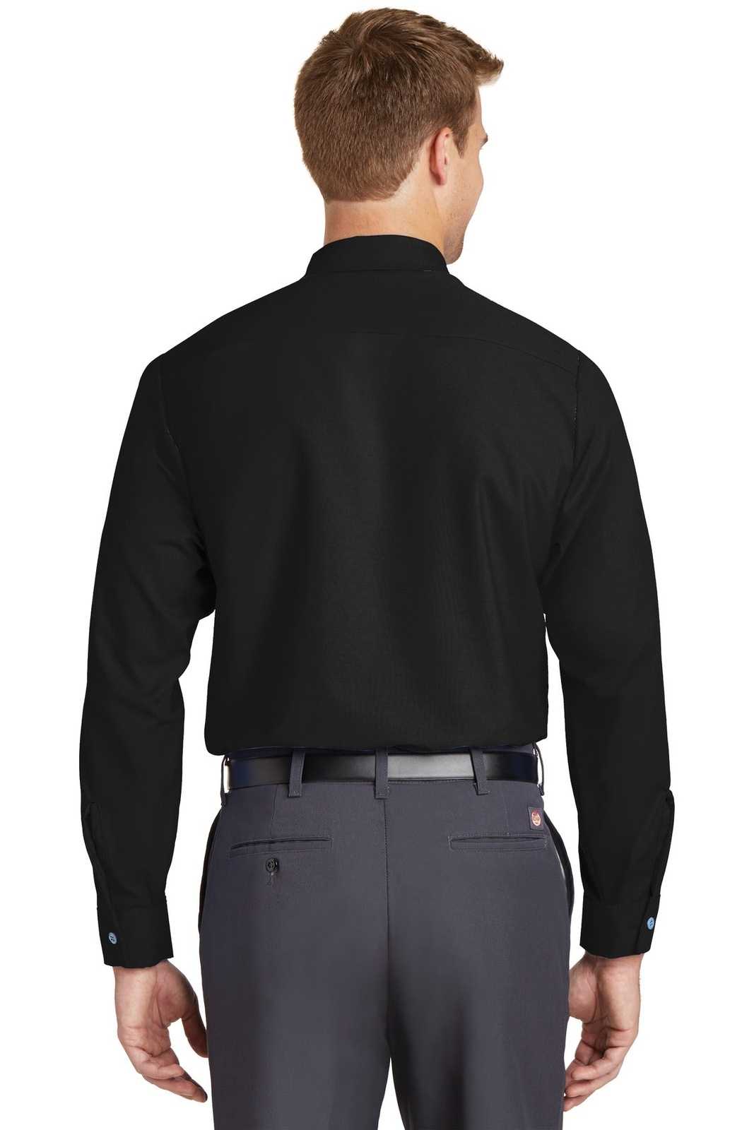 Red Kap SP14 Long Sleeve Industrial Work Shirt - Black - HIT a Double - 2