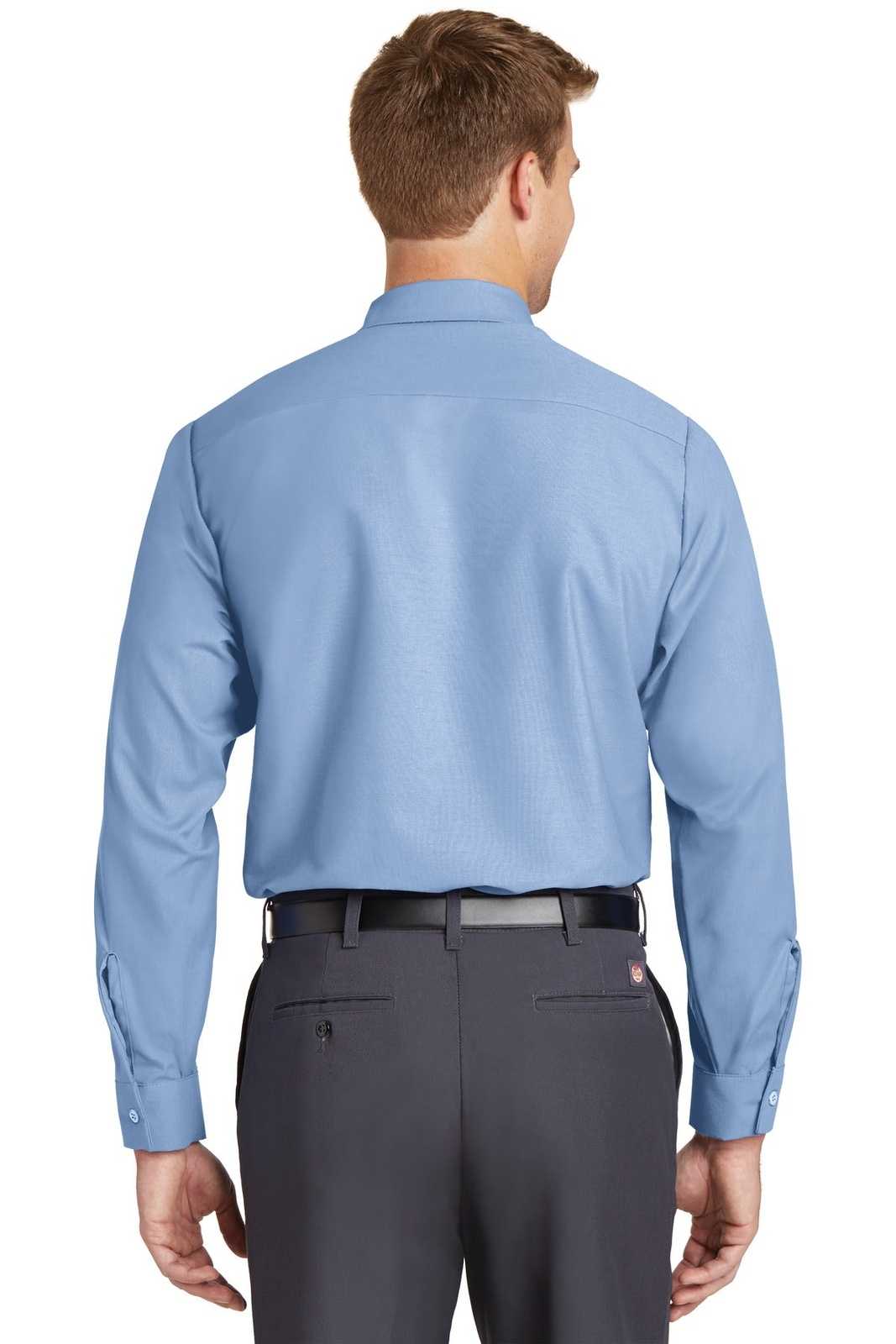 Red Kap SP14 Long Sleeve Industrial Work Shirt - Light Blue - HIT a Double - 2