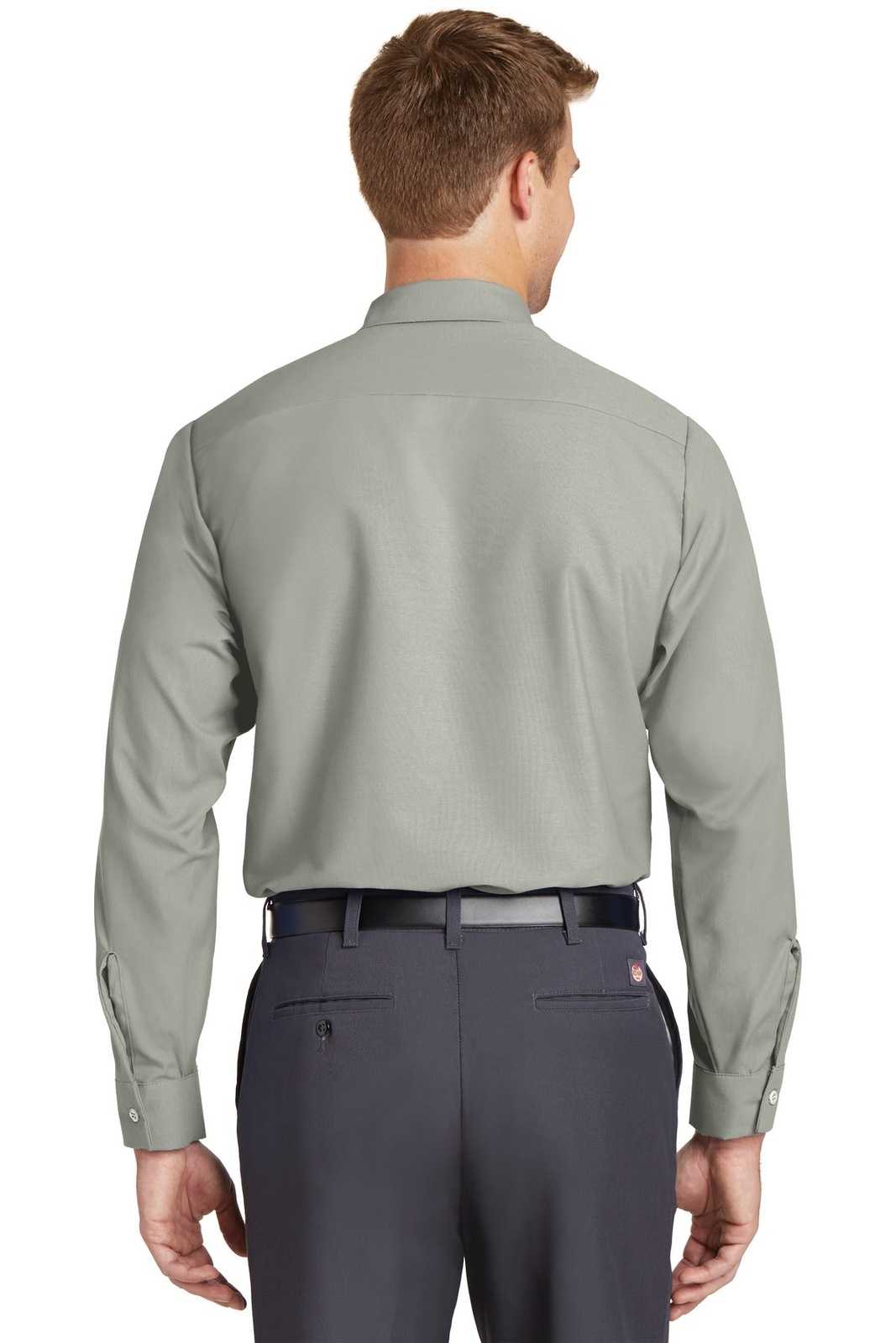 Red Kap SP14 Long Sleeve Industrial Work Shirt - Light Gray - HIT a Double - 2