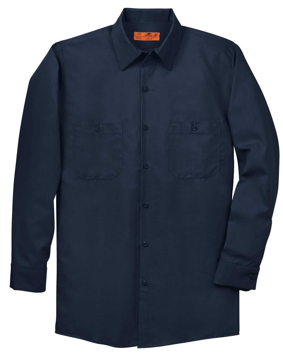 Red Kap SP14 Long Sleeve Industrial Work Shirt - Navy - HIT a Double - 3