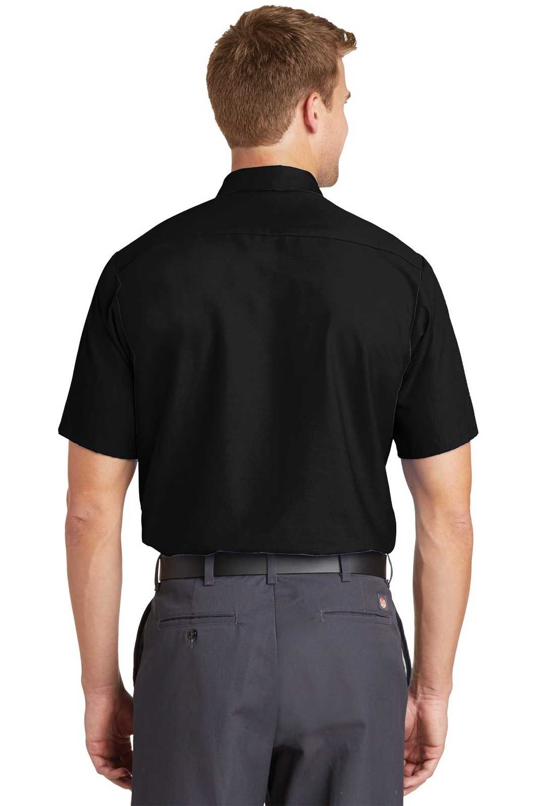 Red Kap SP24 Short Sleeve Industrial Work Shirt - Black - HIT a Double - 2