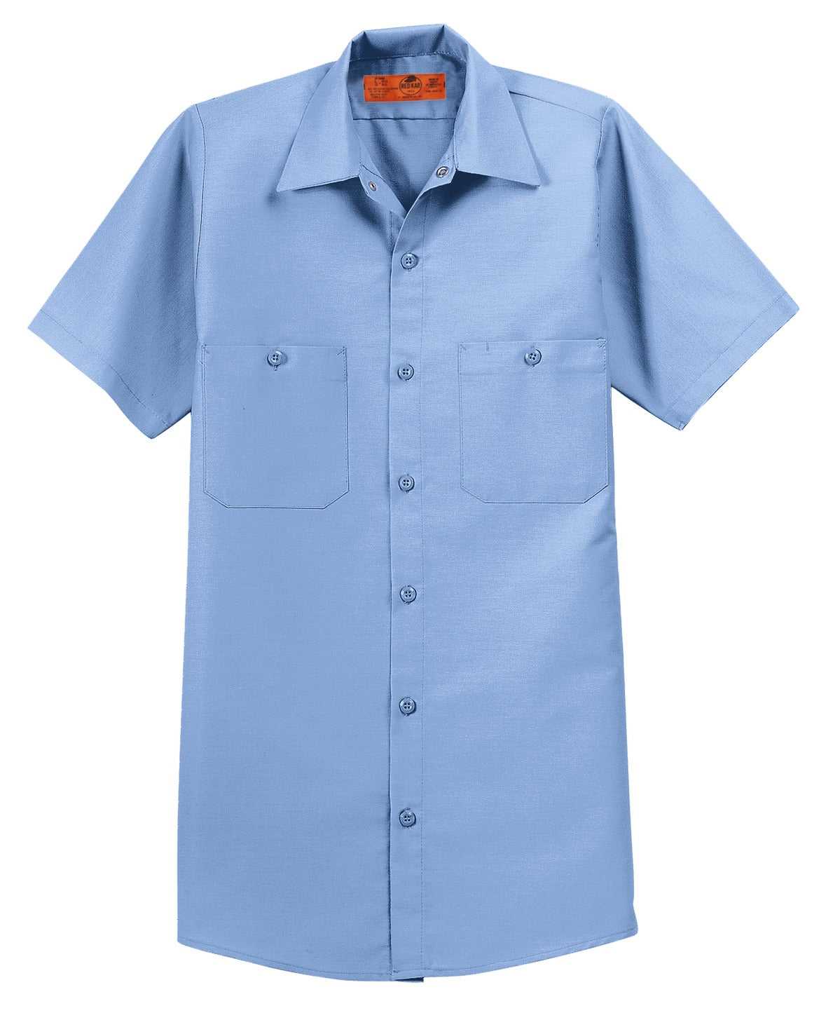 Red Kap SP24 Short Sleeve Industrial Work Shirt - Light Blue - HIT a Double - 3