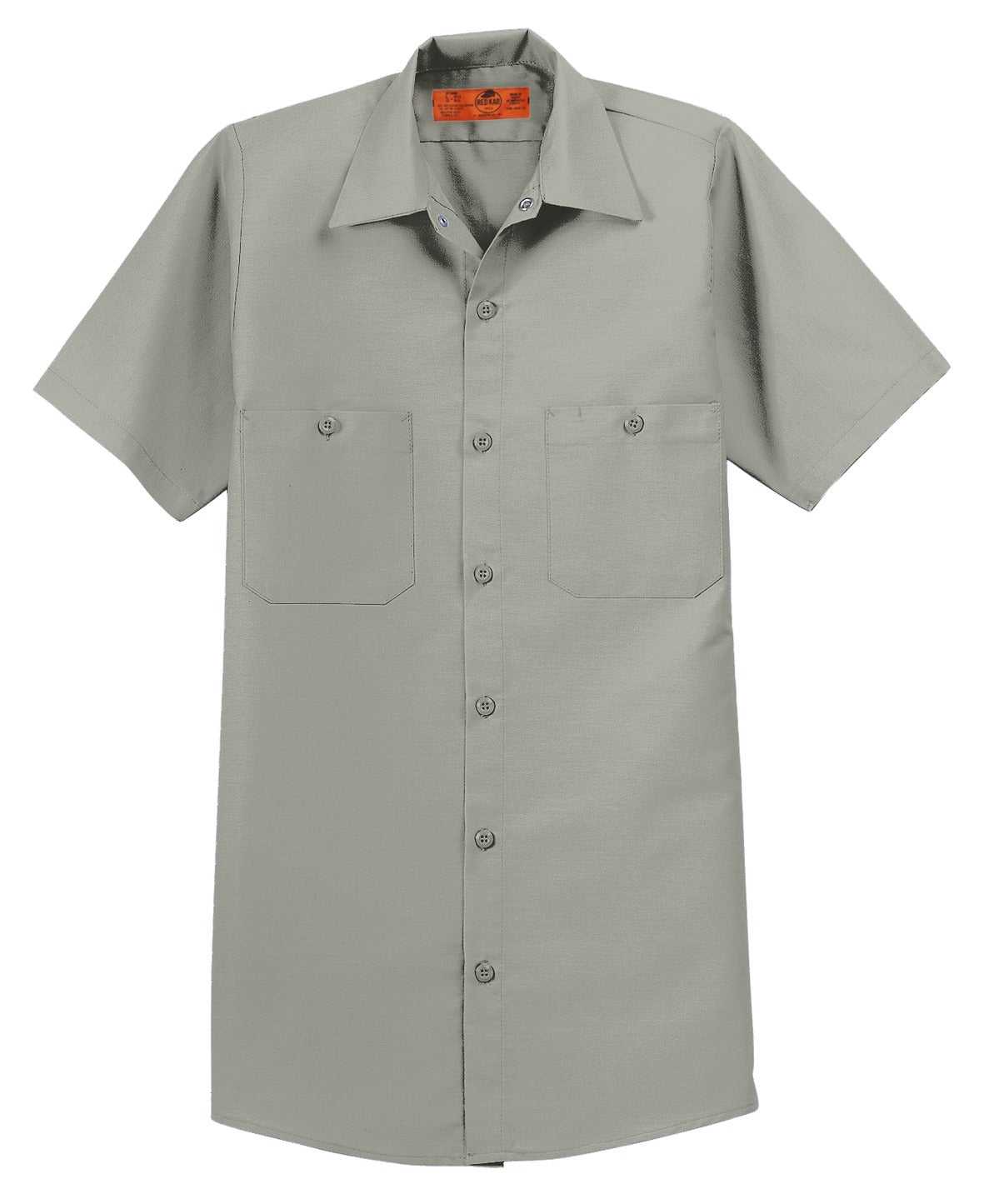 Red Kap SP24 Short Sleeve Industrial Work Shirt - Light Gray - HIT a Double - 3