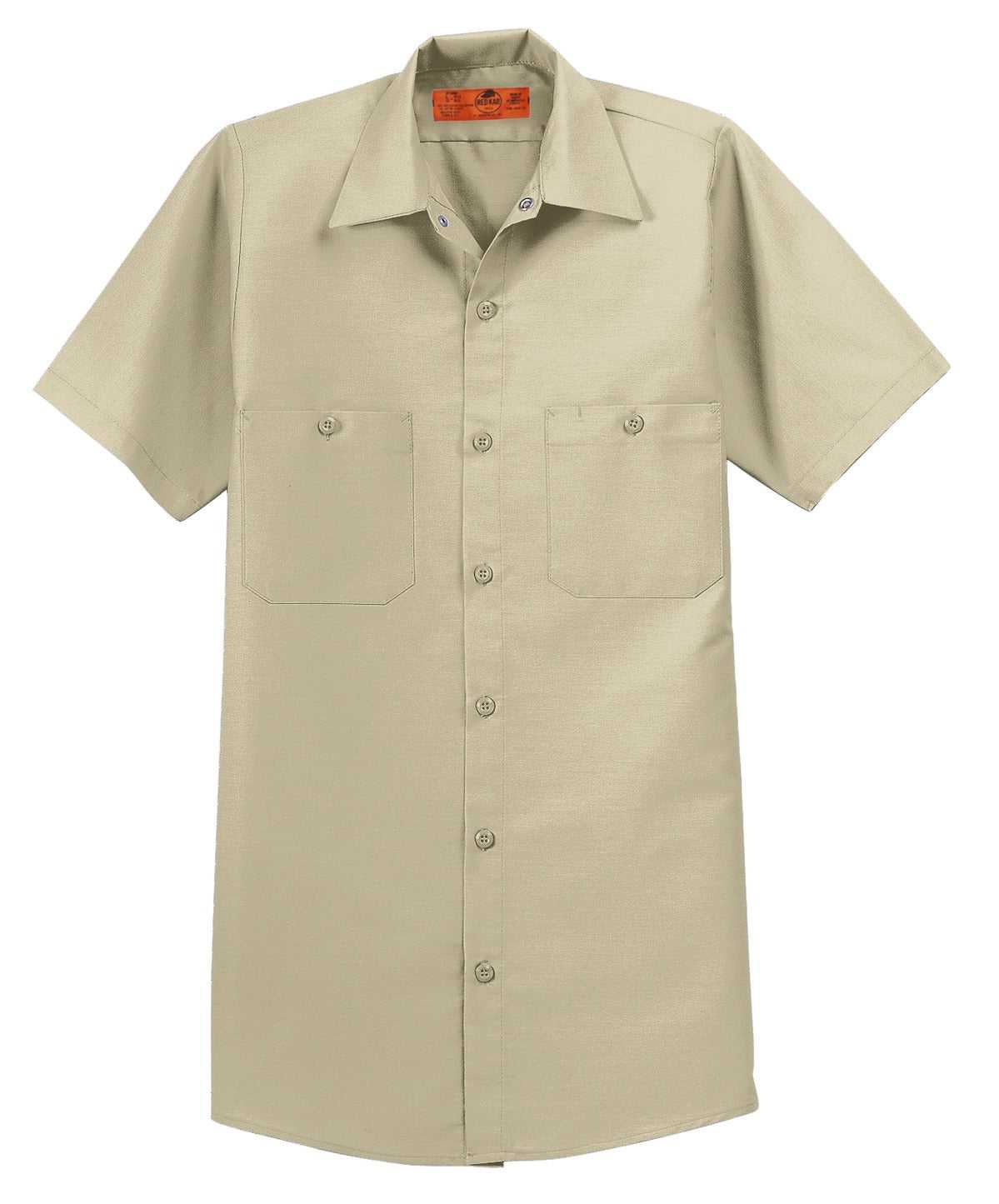 Red Kap SP24 Short Sleeve Industrial Work Shirt - Light Tan - HIT a Double - 3
