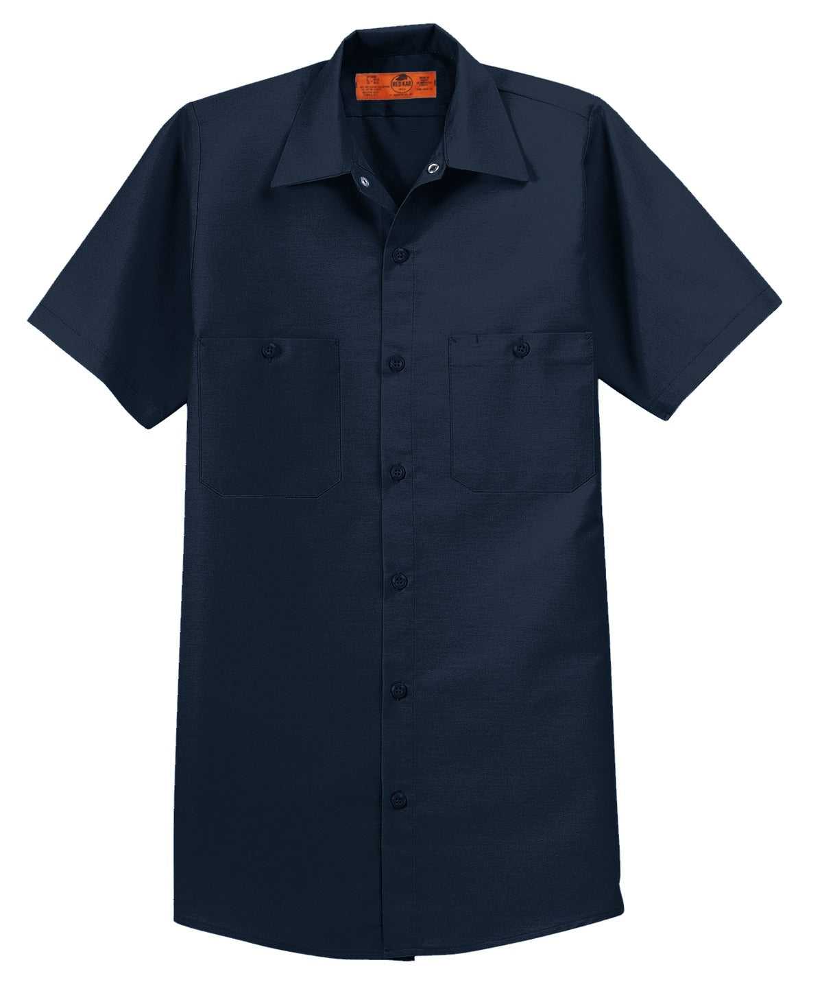 Red Kap SP24 Short Sleeve Industrial Work Shirt - Navy - HIT a Double - 3