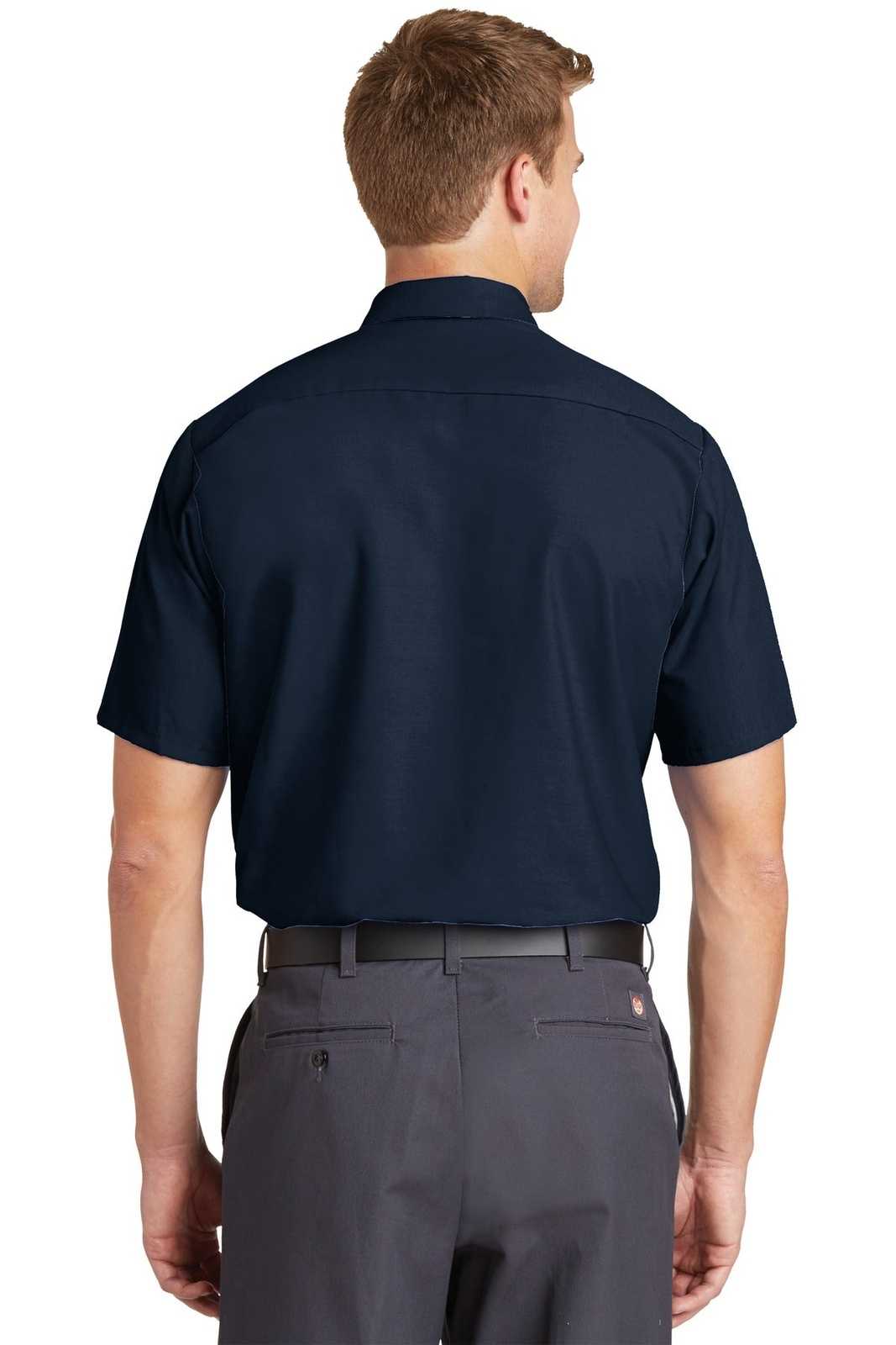 Red Kap SP24 Short Sleeve Industrial Work Shirt - Navy - HIT a Double - 2