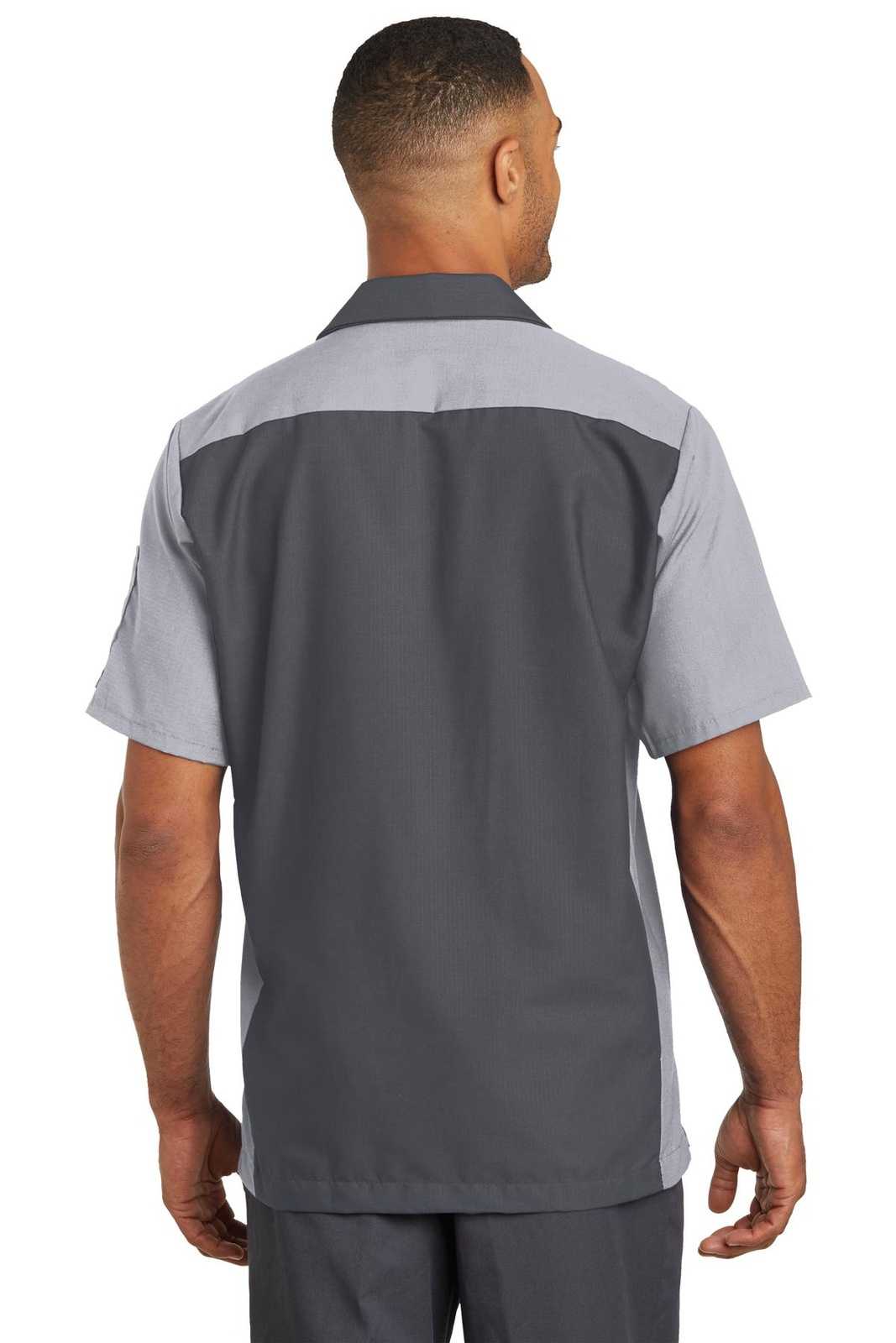 Red Kap SY20 Short Sleeve Ripstop Crew Shirt - Charcoal/ Light Gray - HIT a Double - 1
