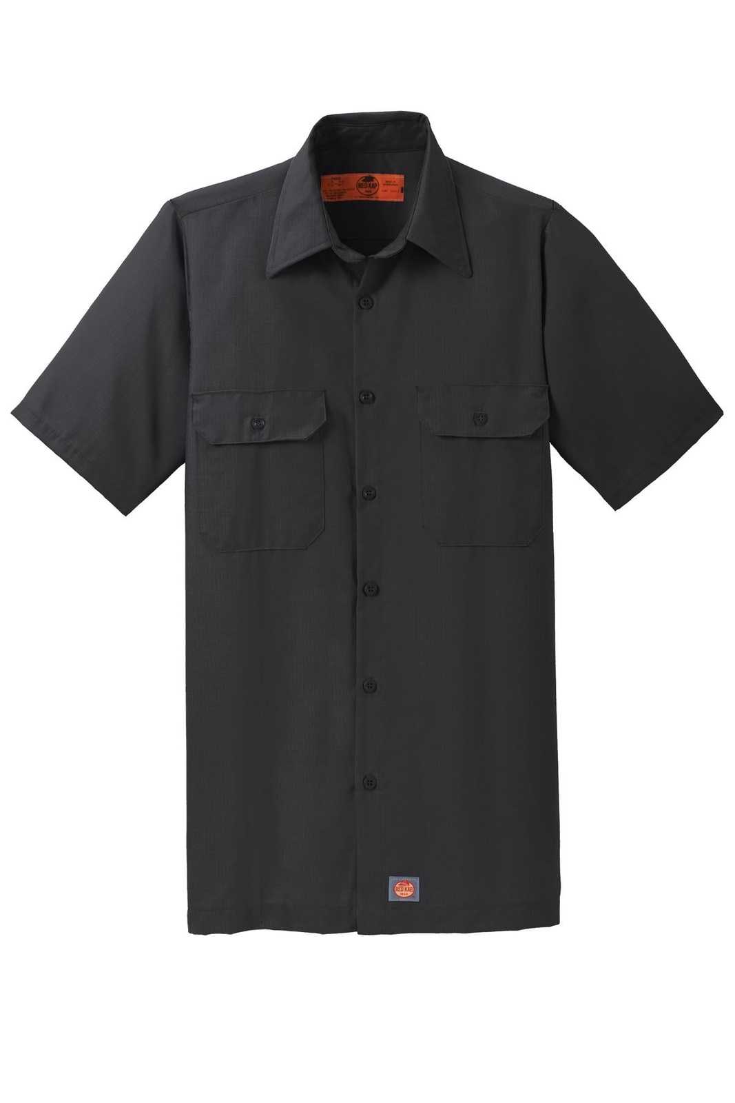 Red Kap SY60 Short Sleeve Solid Ripstop Shirt - Black - HIT a Double - 3