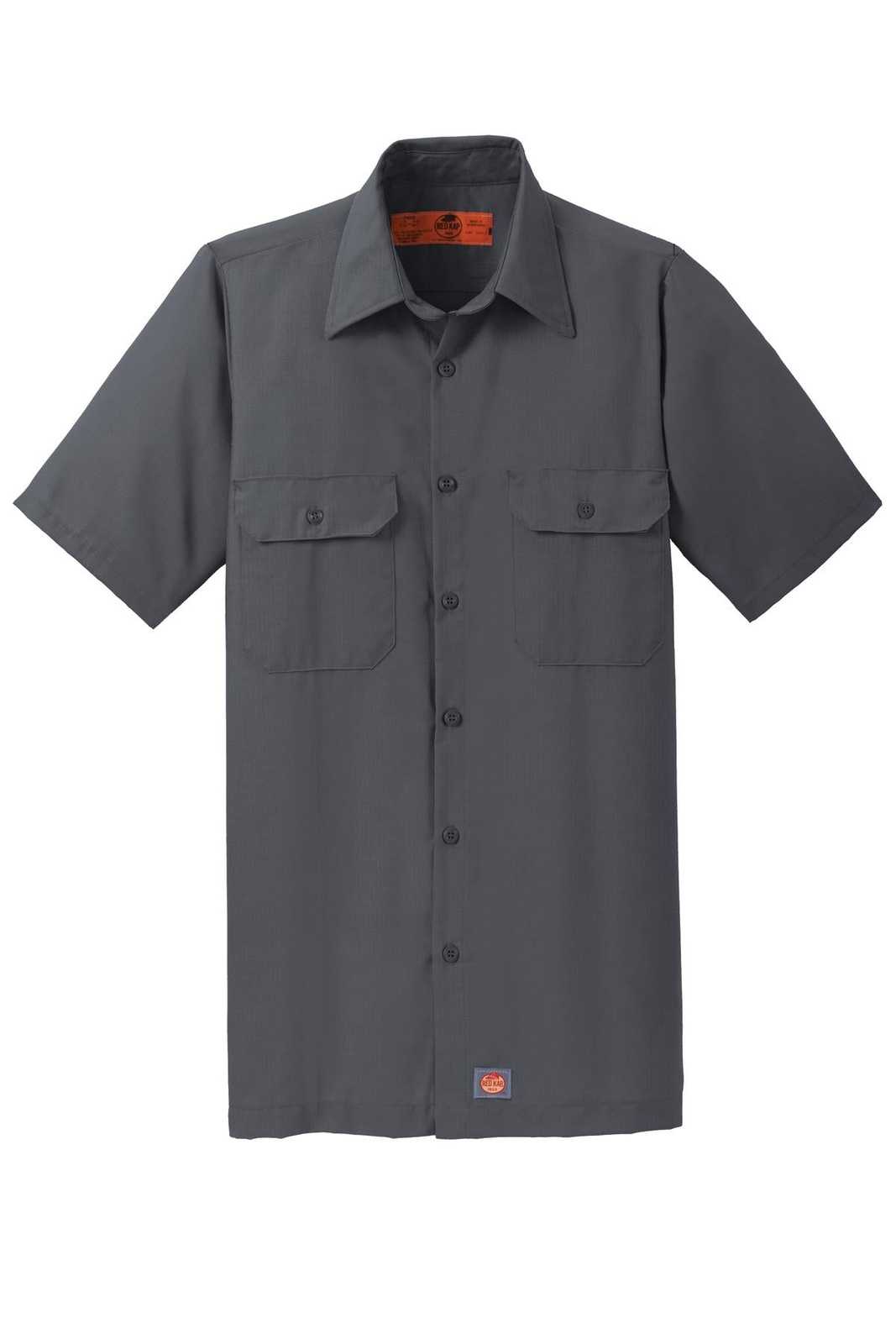 Red Kap SY60 Short Sleeve Solid Ripstop Shirt - Charcoal - HIT a Double - 3