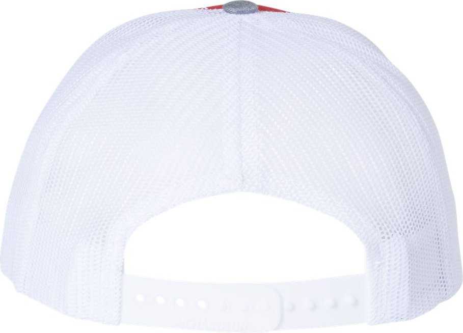 Richardson 112 Snapback Caps- Rd Wh Hea Gy - HIT a Double
