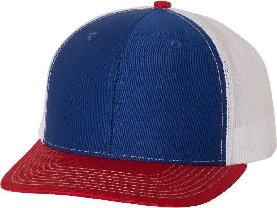 Richardson 112 Snapback Caps- Ry Wh Rd - HIT a Double