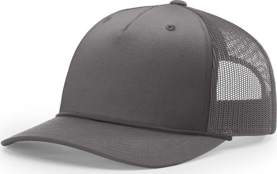 Richardson 112FPR Rope Trucker Caps- Charcoal - HIT a Double - 1
