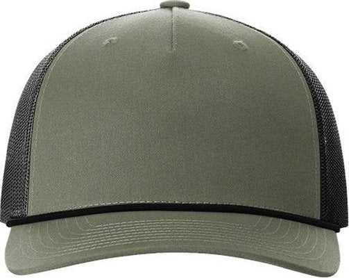 Richardson 112FPR Rope Trucker Caps- Loden Green Black - HIT a Double - 2
