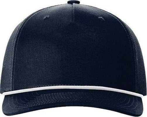 Richardson 112FPR Rope Trucker Caps- Navy White - HIT a Double - 1